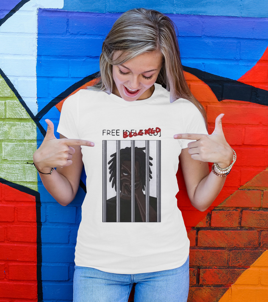 Free Blocked The Commissary Villain Dept Character Behind Bars T-Shirt