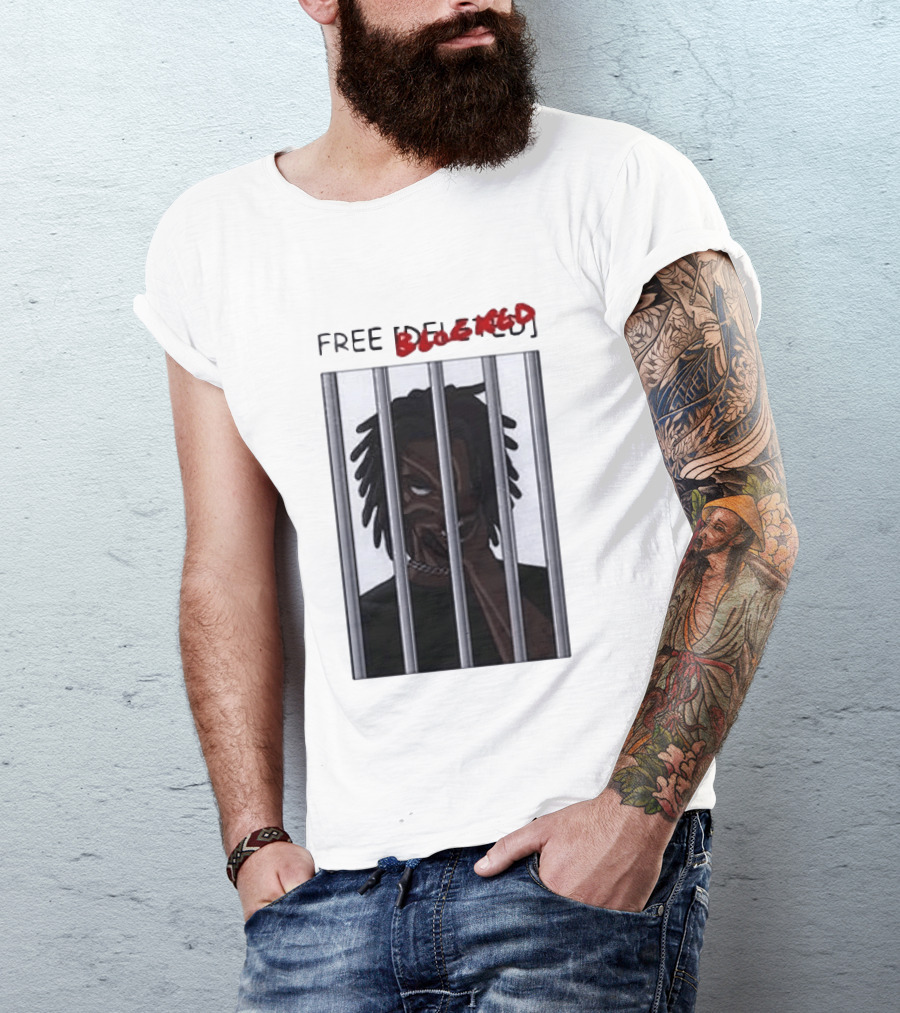 Free Blocked The Commissary Villain Dept Character Behind Bars T-Shirt