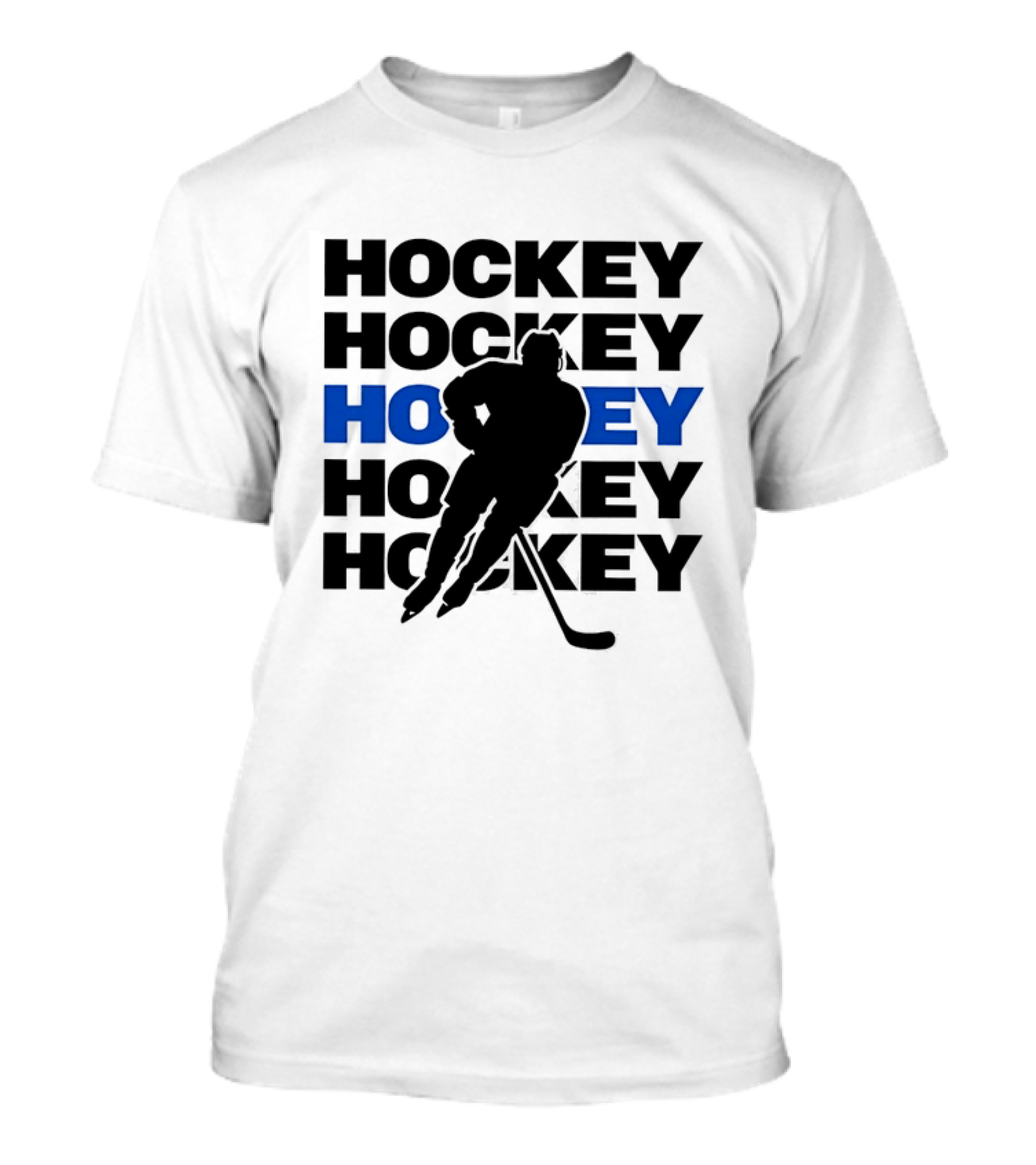 Hockey Player Action Stance Repeated T-Shirt
