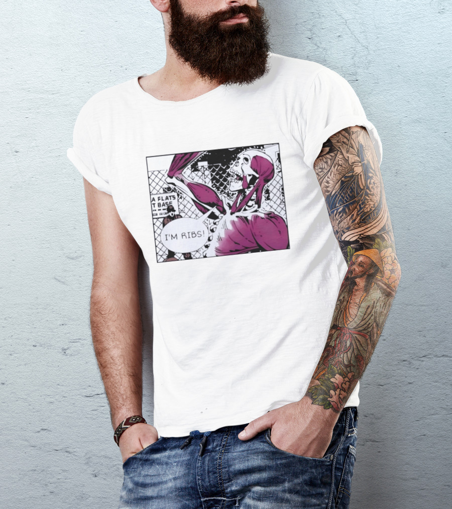 I'm Ribs Comic Panel Skeleton Pop Art Muscular Anatomy T-Shirt
