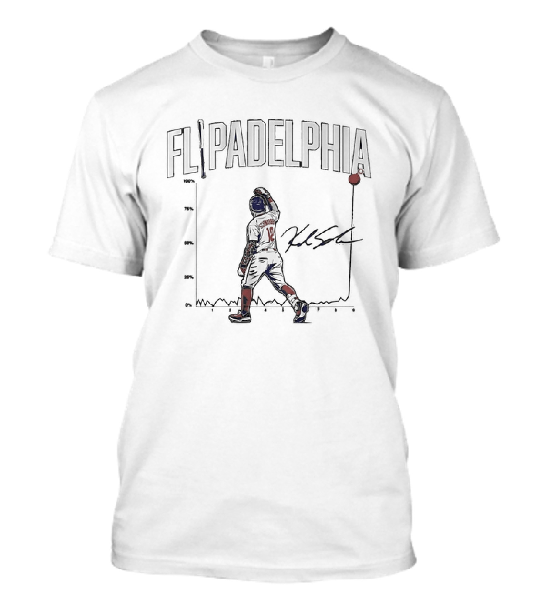 Flipadelphia Kyle Schwarber Philadelphia Phillies Baseball T-Shirt
