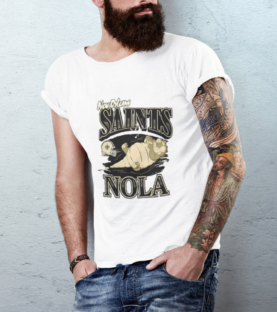 New Orleans Saints NOLA Disney Character Football T-Shirt