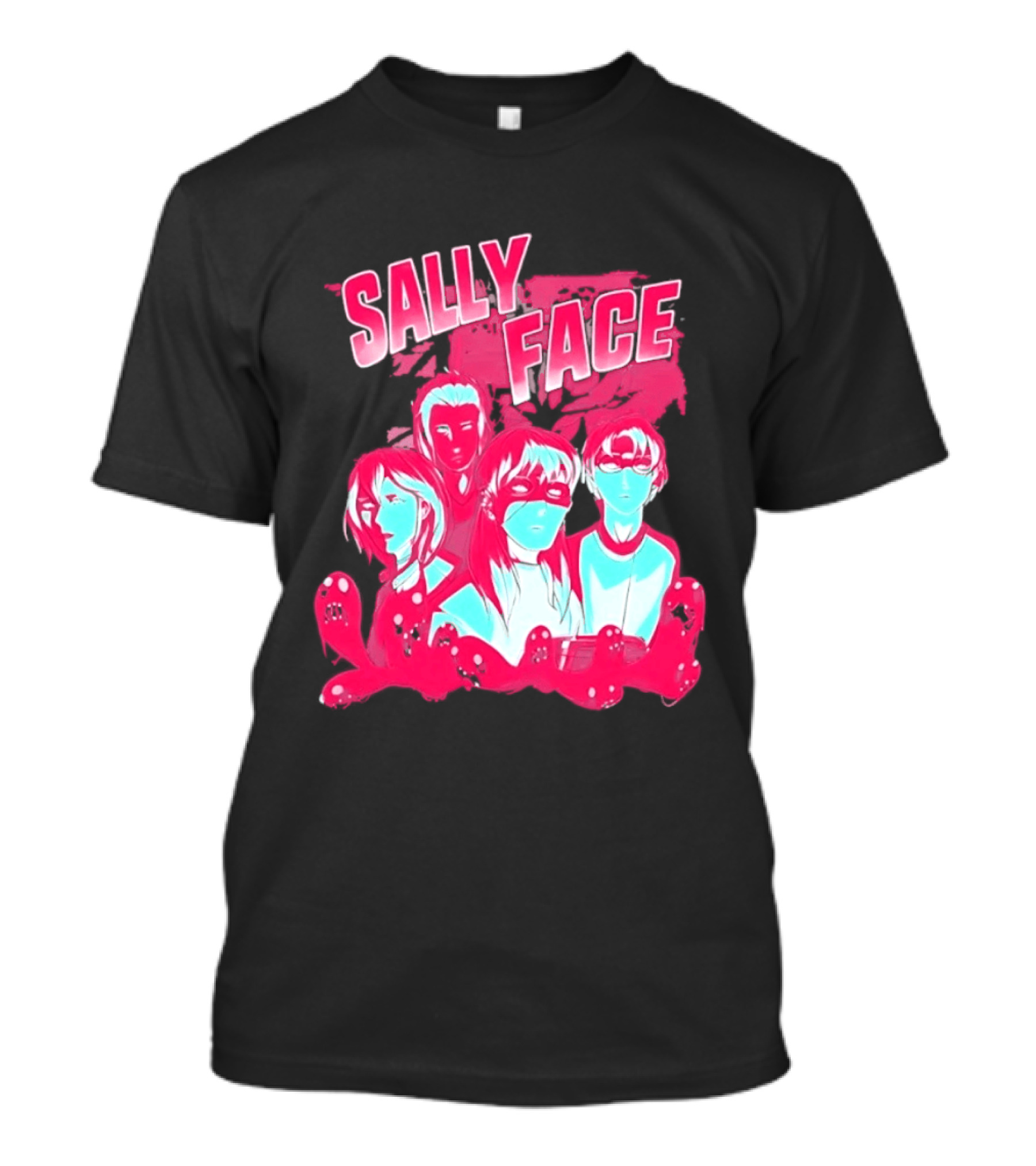 Sally Face Characters Group Indie Game Sal Fisher T-Shirt