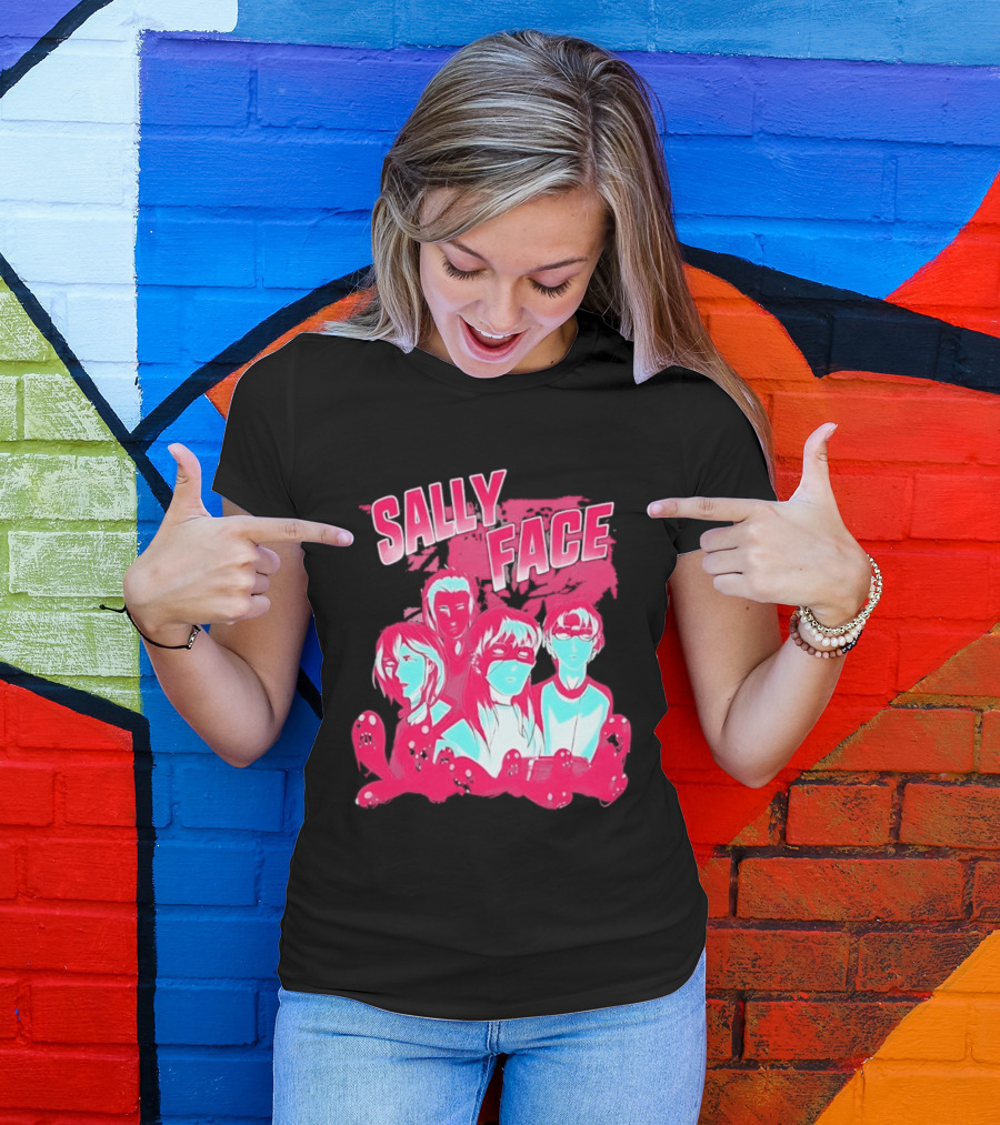 Sally Face Characters Group Indie Game Sal Fisher T-Shirt