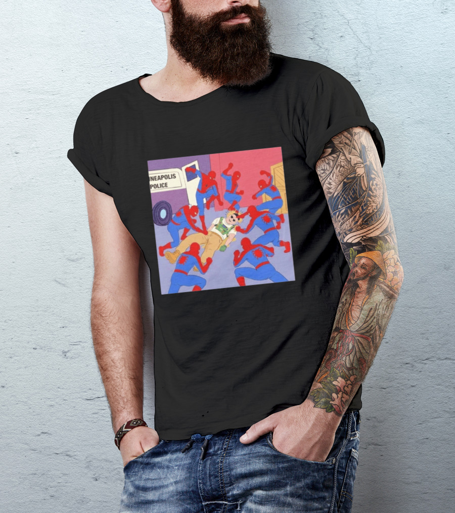 Spider Man Minneapolis Police Kicking Jake Lang T-Shirt
