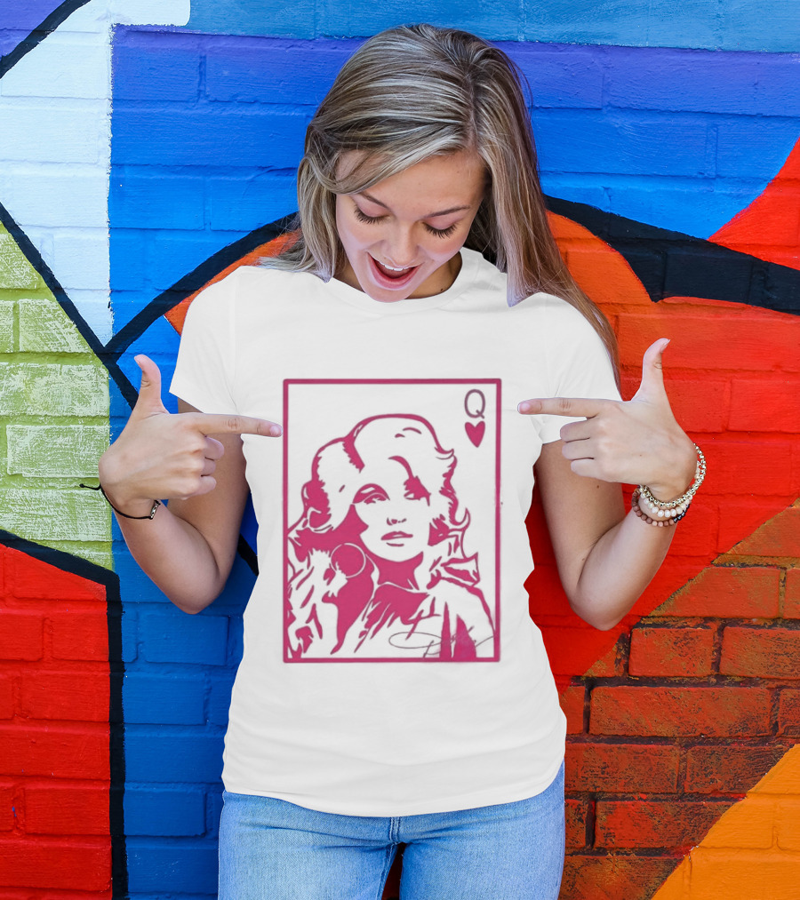 Dolly Parton Queen Of Hearts Playing Card Country Music T-Shirt
