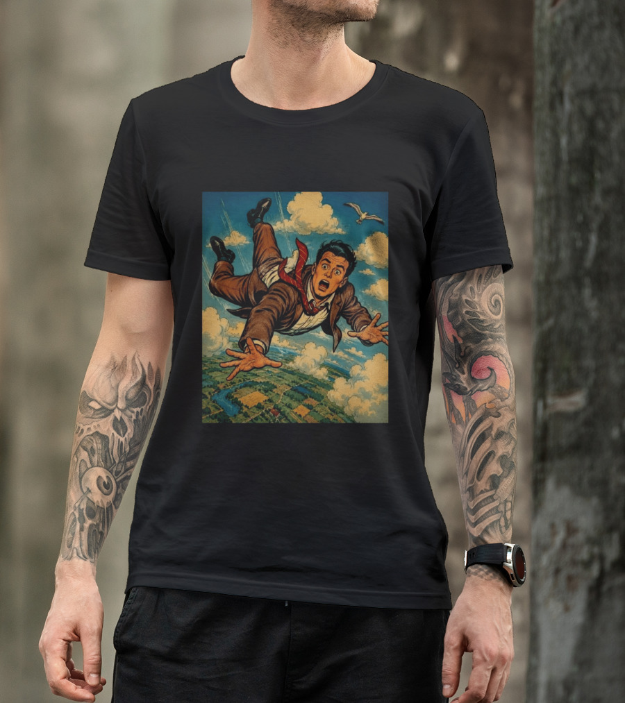 Musicians Of Threads Comic Superhero Falling Sky Adventure T-Shirt