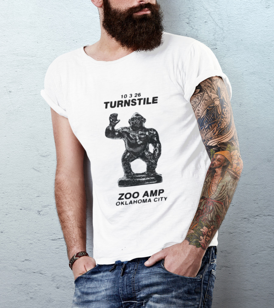 10326 Turnstile Zoo Amp Oklahoma City Gorilla Statue T-Shirt