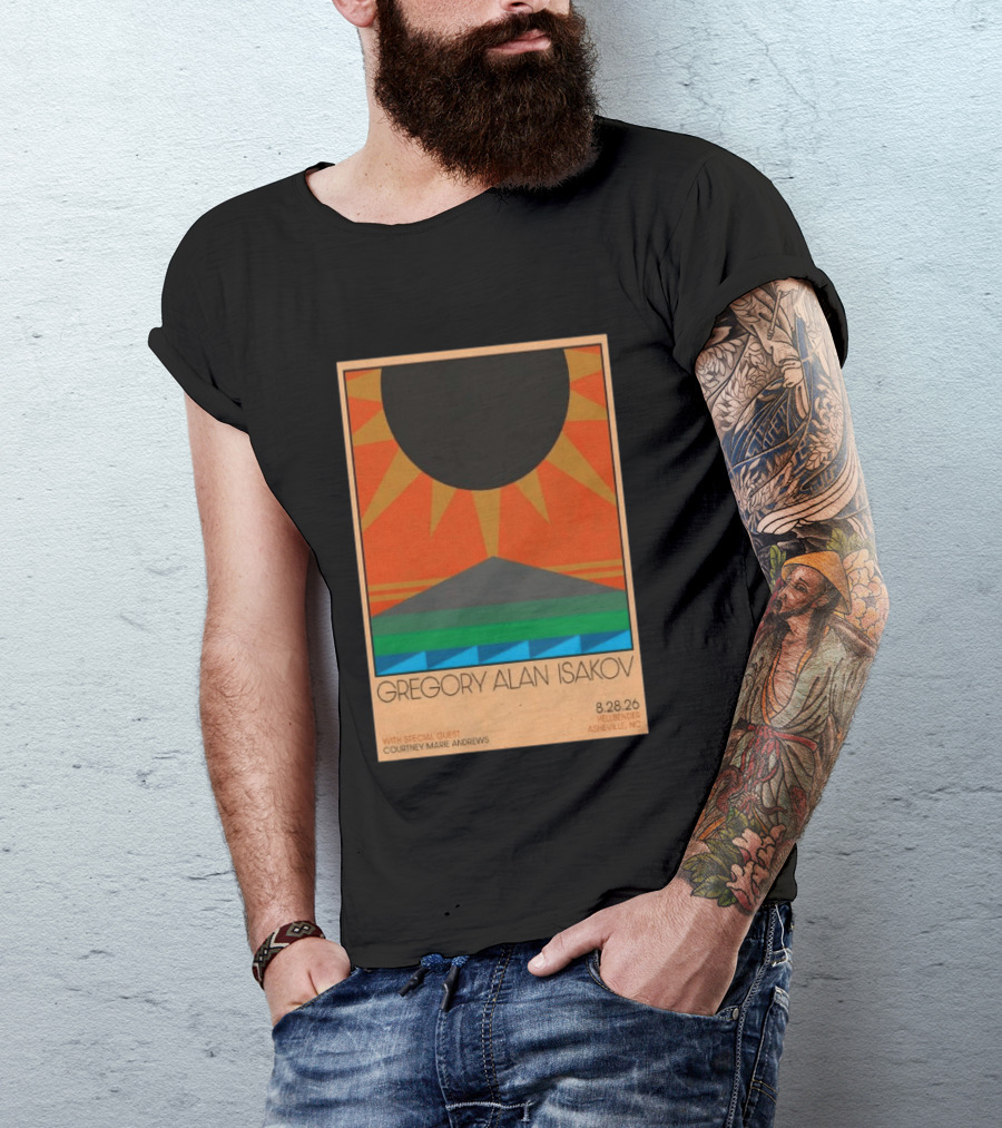 Gregory Alan Isakov 08 28 26 Hellbender Asheville NC Tour With Courtney Marie Andrews T-Shirt