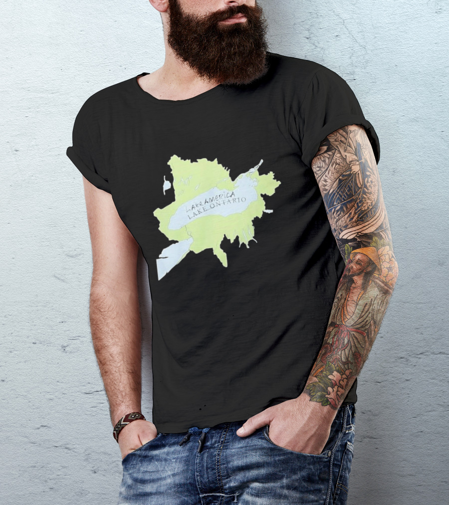 Lake America Lake Ontario Unique Map T-Shirt