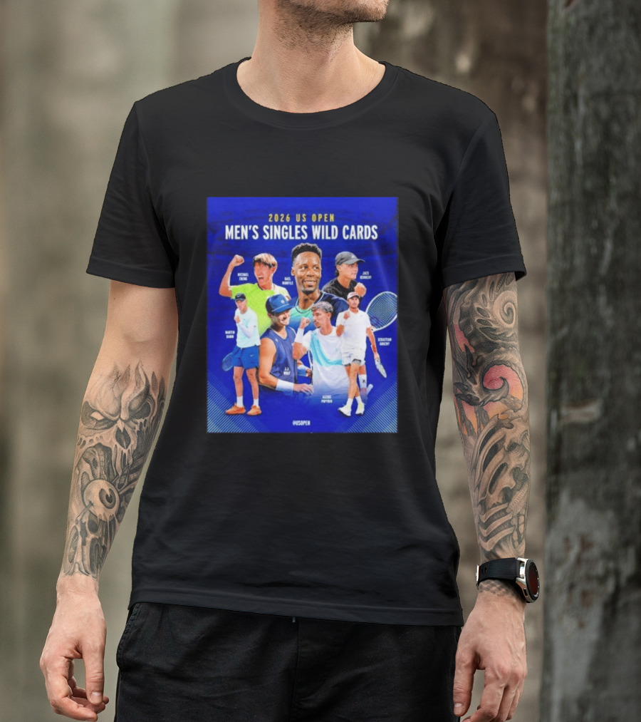 2026 US Open Men's Singles Wild Cards Michael Zheng Gael Monfils Jack Sock Martin Damm Alex Michelsen Ben Shelton Alexei Popyrin Dominic Stricker T-Shirt