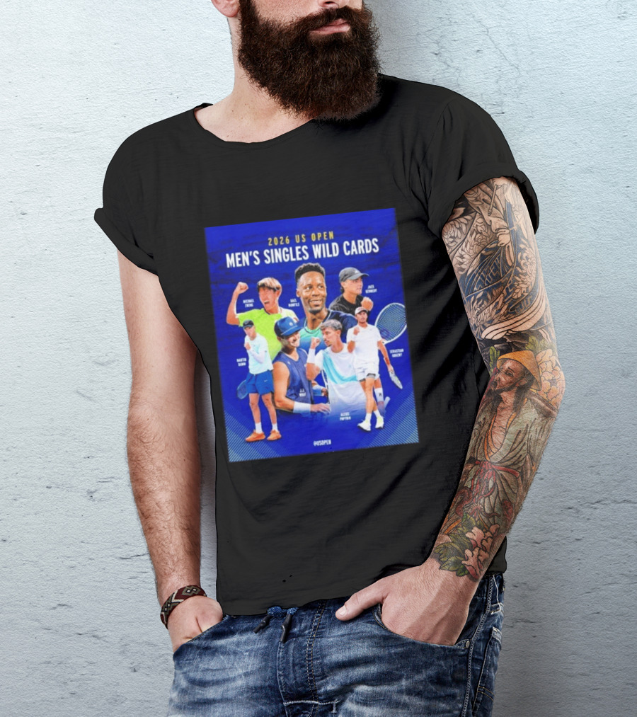 2026 US Open Men's Singles Wild Cards Michael Zheng Gael Monfils Jack Sock Martin Damm Alex Michelsen Ben Shelton Alexei Popyrin Dominic Stricker T-Shirt