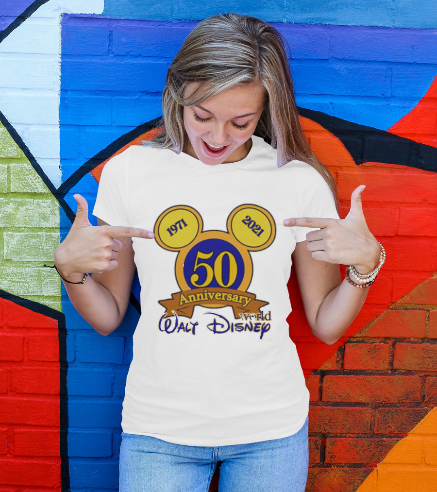 1971 2021 50th Anniversary Walt Disney World Mickey Ears Celebration T-Shirt