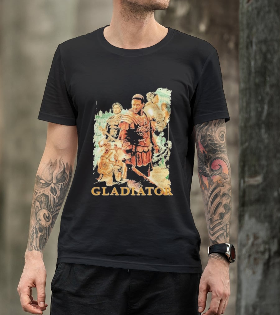 Gladiator Maximus Collage Russell Crowe Roman Warrior Epic T-Shirt