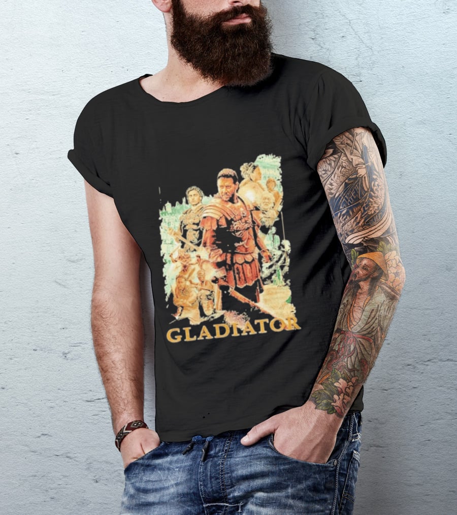Gladiator Maximus Collage Russell Crowe Roman Warrior Epic T-Shirt