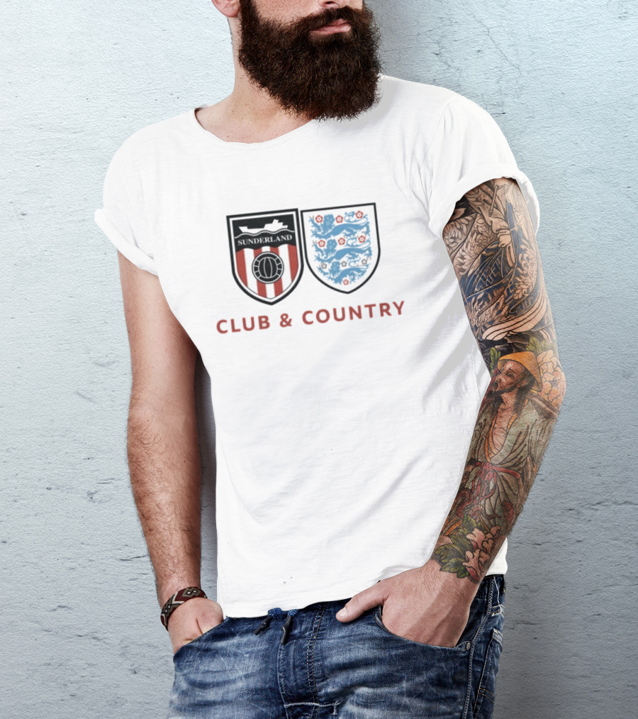 Sunderland Club & Country England Football Crest T-Shirt
