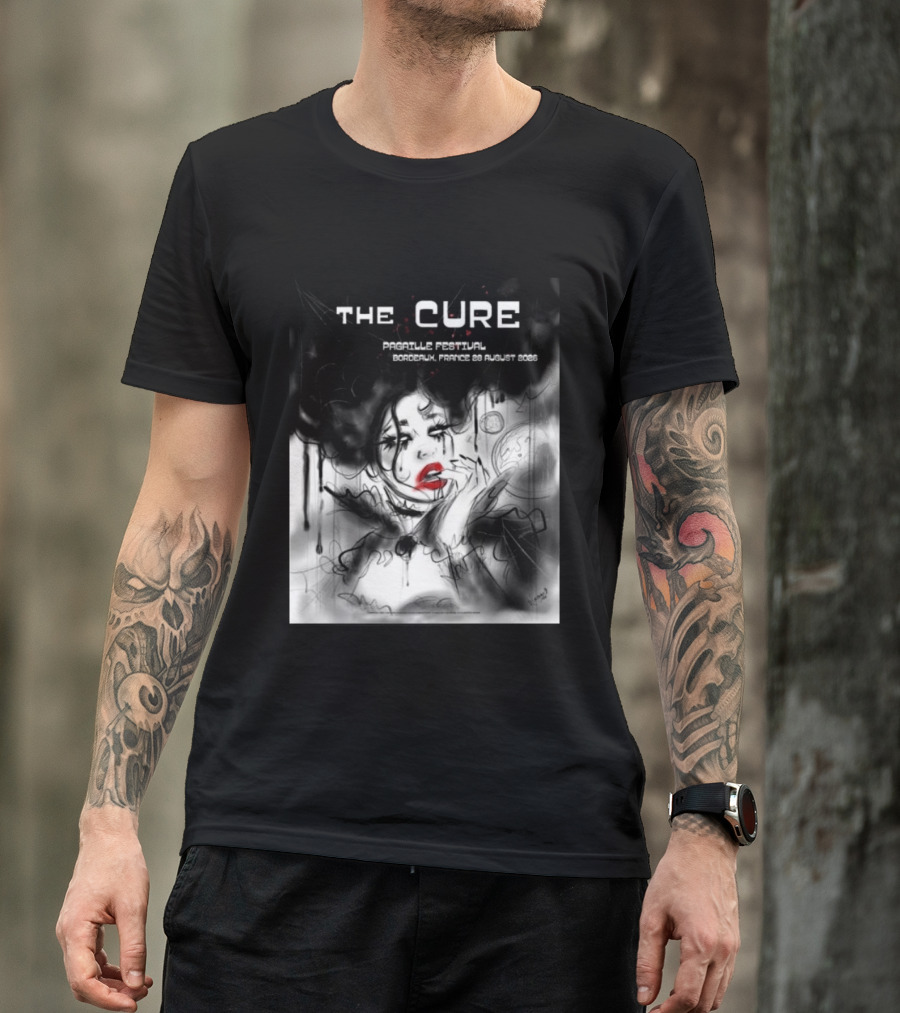 The Cure Pagaille Festival Bordeaux France 28 August 2026 Event T-Shirt