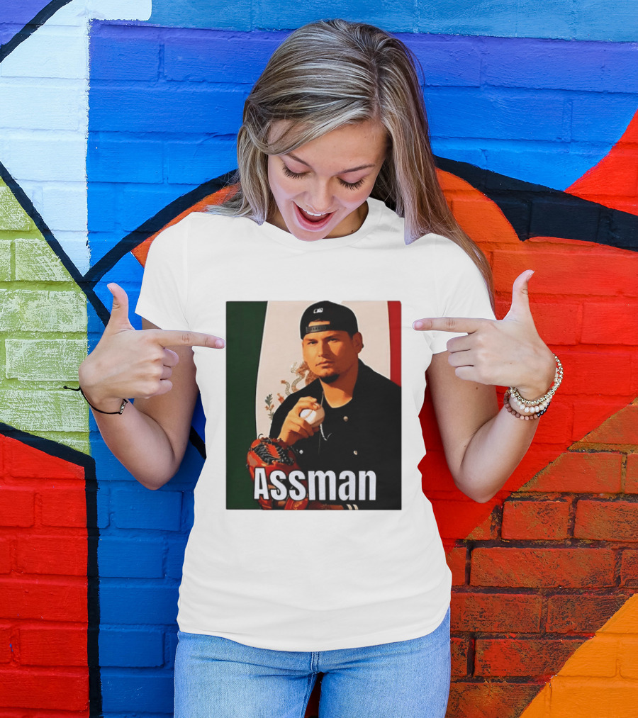 Assman Baseball Player Mexico Flag Baseball Glove Cap T-Shirt
