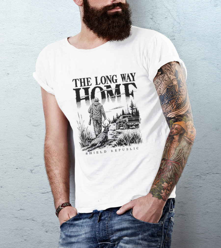 The Long Way Home Hunting Shield Republic T-Shirt