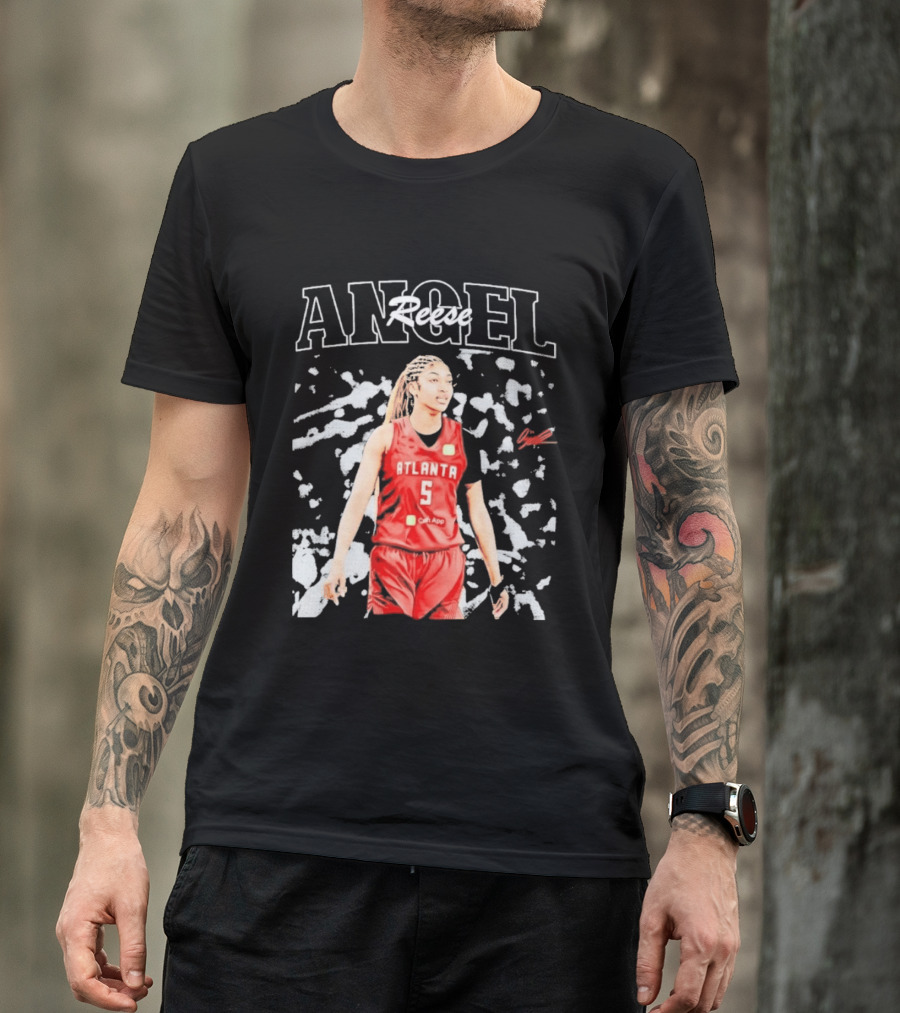 Angel Reese Atlanta No. 5 Basketball Star Burst T-Shirt