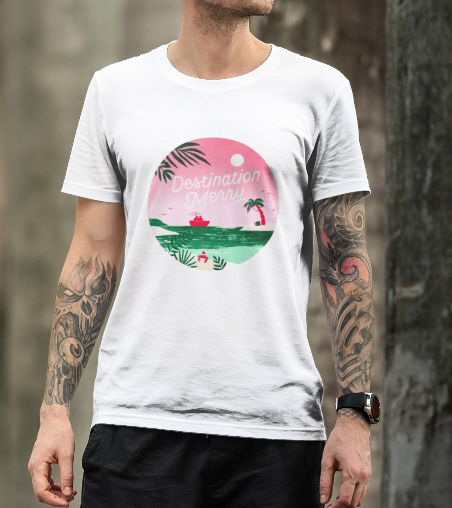 Hallmark Christmas Cruise 2026 Destination Merry White Tropical Getaway T-Shirt