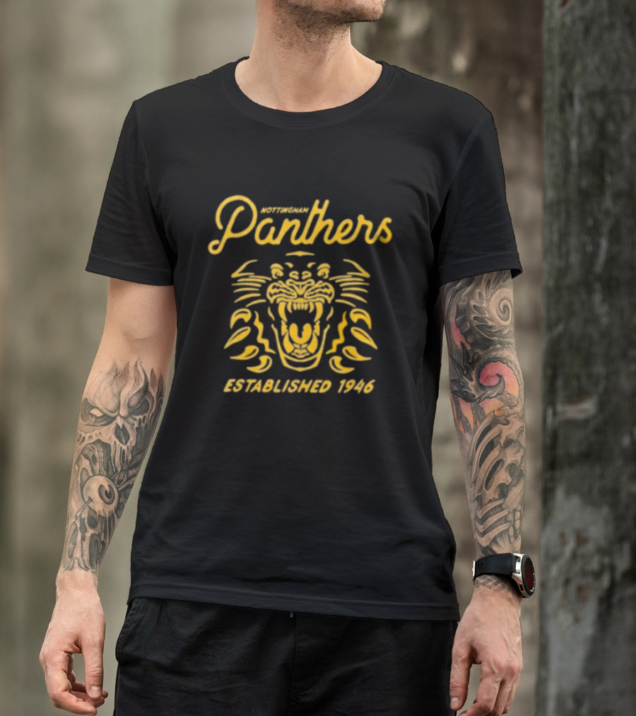 Panthers Established 1946 Retro Black Script 26 27 T-Shirt