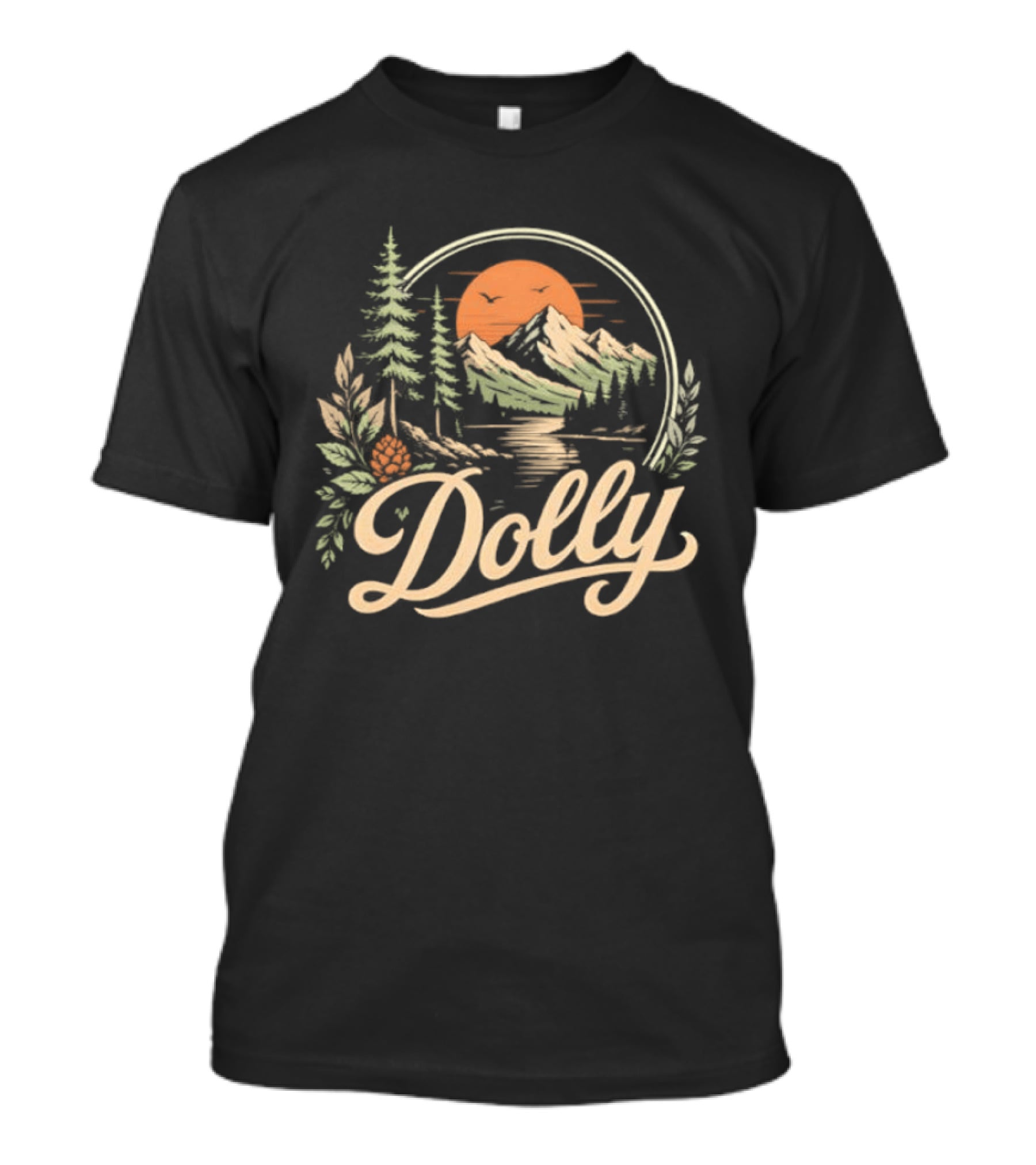 Dolly Mountain Nature Scene Outdoors Country Music T-Shirt
