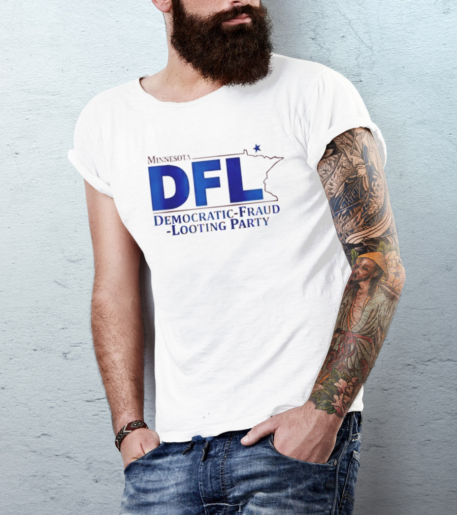 Minnesota DFL Democratic Fraud Looting Party Map Star T-Shirt