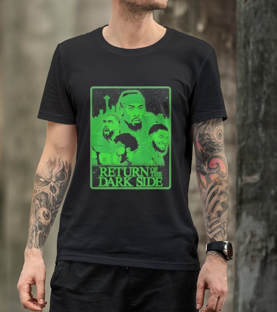 Seattle Seahawks Return Of The Dark Side Skyline Players Green Sports T-Shirt