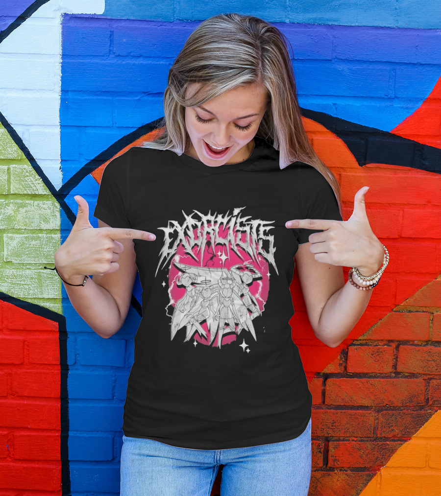 Exorcist Hazbin Hotel Metal Style Adam Lute T-Shirt