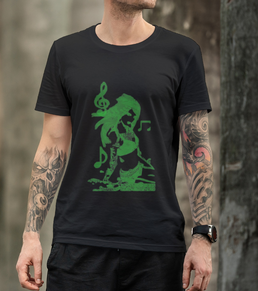 6Arelyhuman Store Digital Dancer Binary Musical Vibe T-Shirt