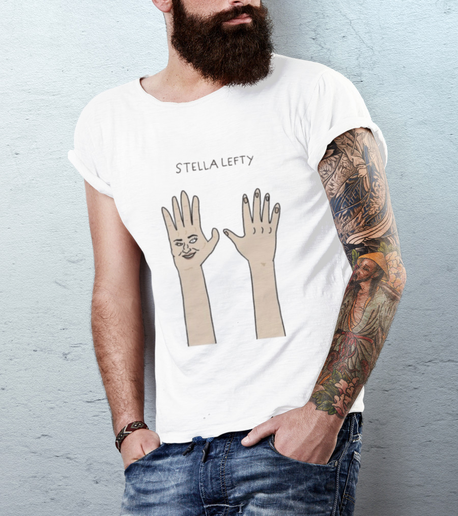 Stella Lefty Surreal Face Hand T-Shirt