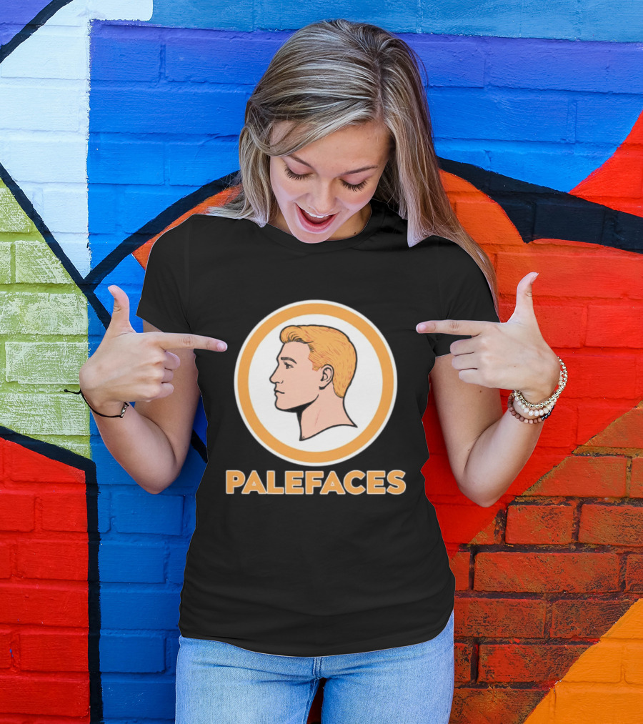 Caucasians Palefaces Orange Circle T-Shirt