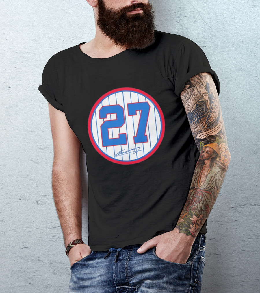 Vladimir Guerrero Number 27 Montreal Expos Team Signed Jersey Patch T-Shirt