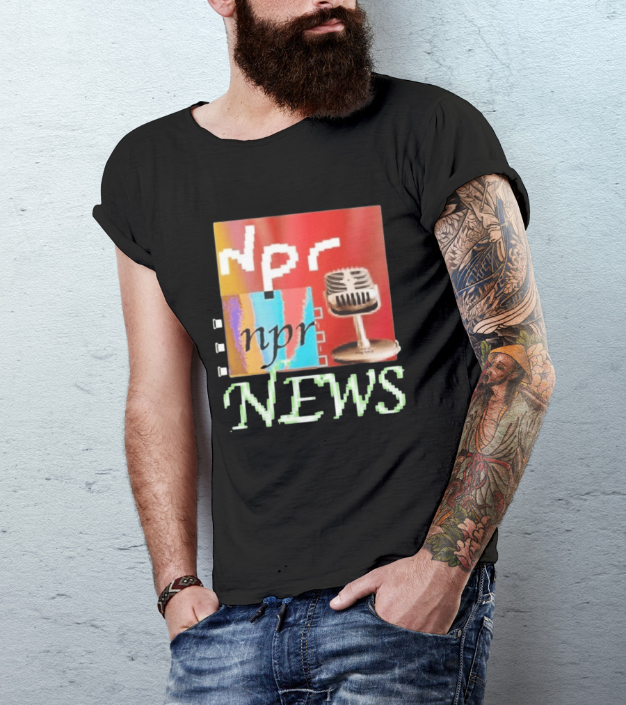 NPR News Public Radio Microphone Icon Podcast T-Shirt