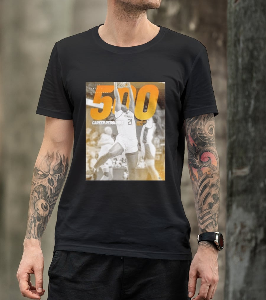 Baylor Bears Aaronette Vonleh 500 Career Rebounds T-Shirt