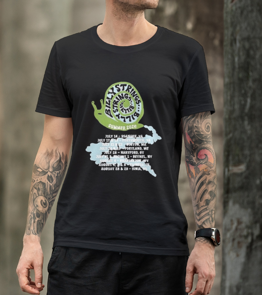 Billy Strings Summer 2026 Snail Tour Dates July August Schedule T-Shirt