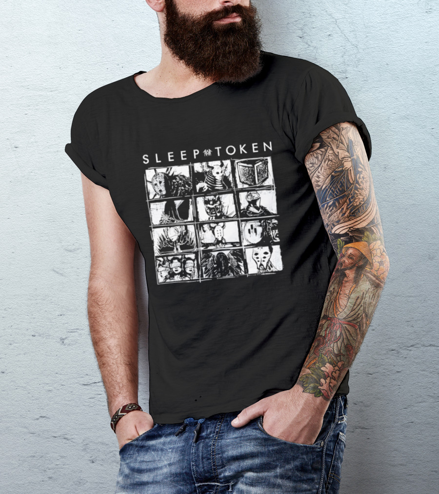 Sleep Token Band Grid Metal Music T-Shirt