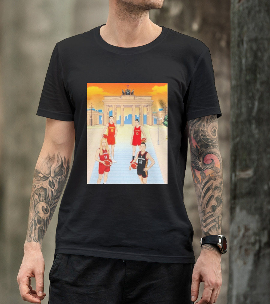 China 15 Espana 10 Hungary 14 Deutschland 13 Basketball Players Berlin T-Shirt