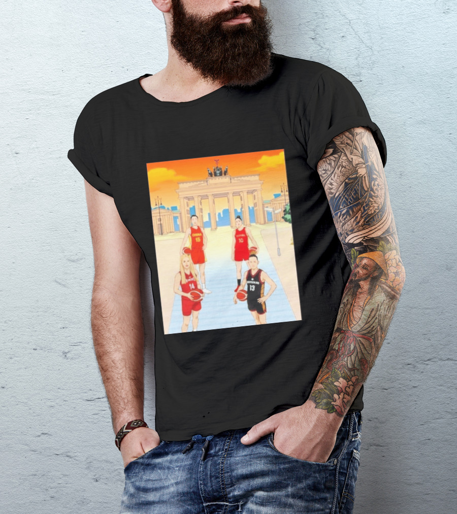 China 15 Espana 10 Hungary 14 Deutschland 13 Basketball Players Berlin T-Shirt