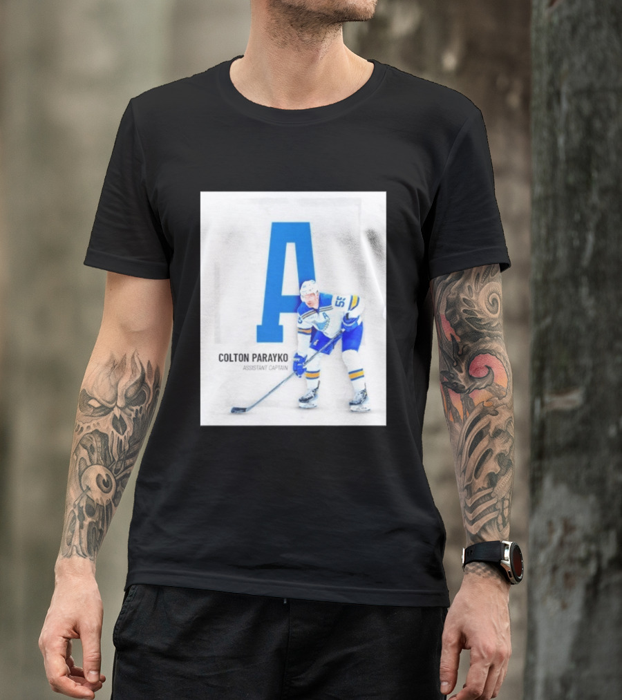 Colton Parayko St Louis Blues Assistant Captain No 55 Hockey Player T-Shirt