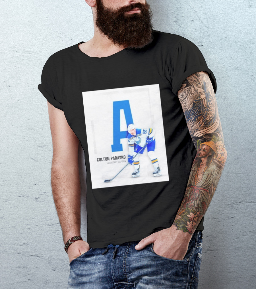 Colton Parayko St Louis Blues Assistant Captain No 55 Hockey Player T-Shirt