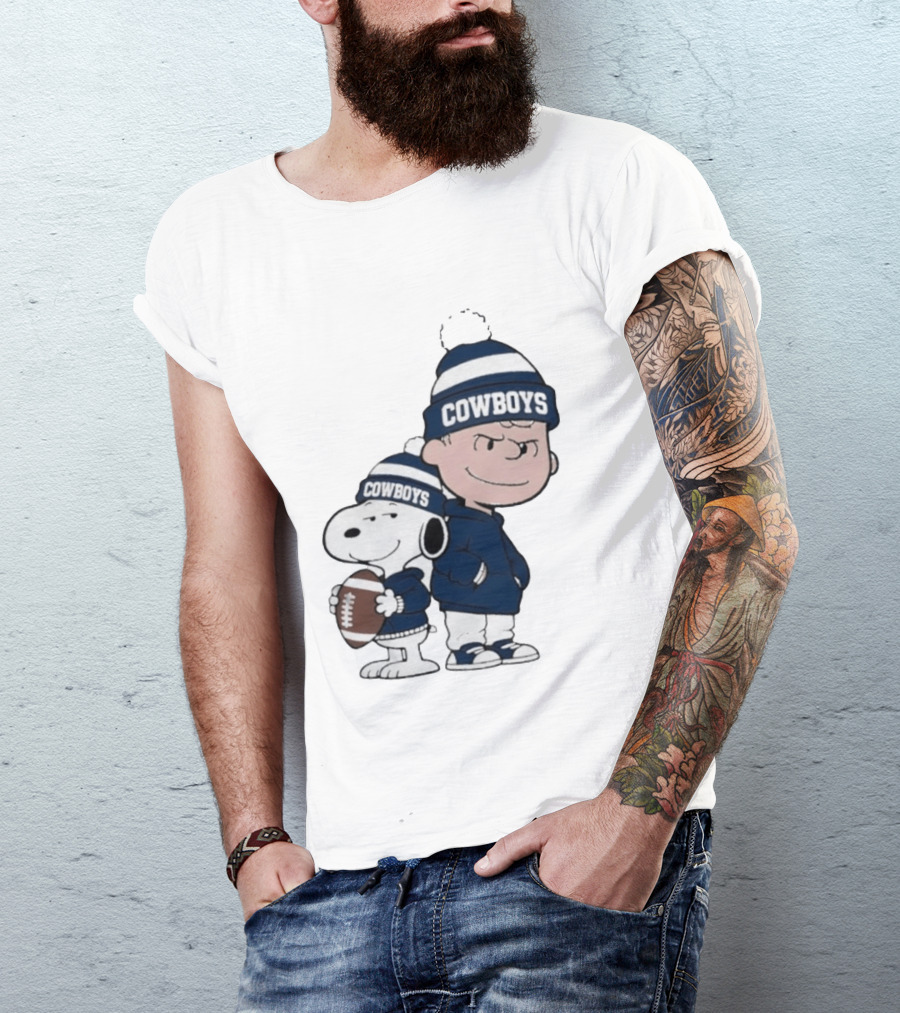 Snoopy Charlie Cowboys Football Fan T-Shirt