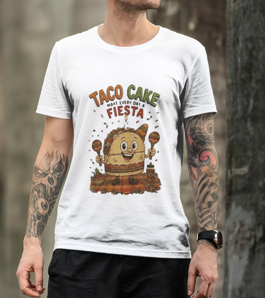 Taco Cake Maraca Party Make Every Day A Fiesta T-Shirt