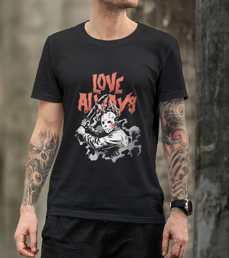 Love Always Jason Voorhees Bloody Machete T-Shirt