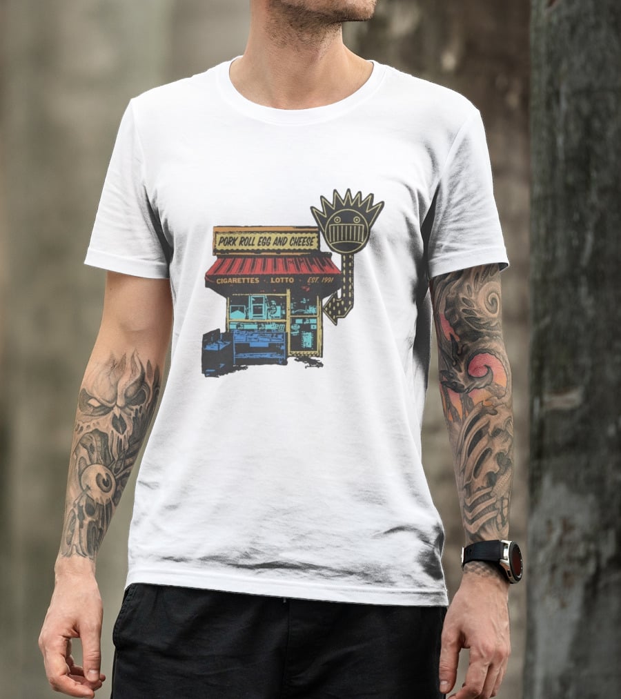 Ween Pork Roll Egg And Cheese Cigarettes Lotto 1991 Storefront T-Shirt