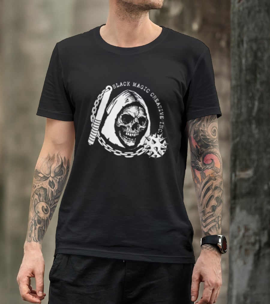 Black Magic Creative Inc Skull And Chain T-Shirt