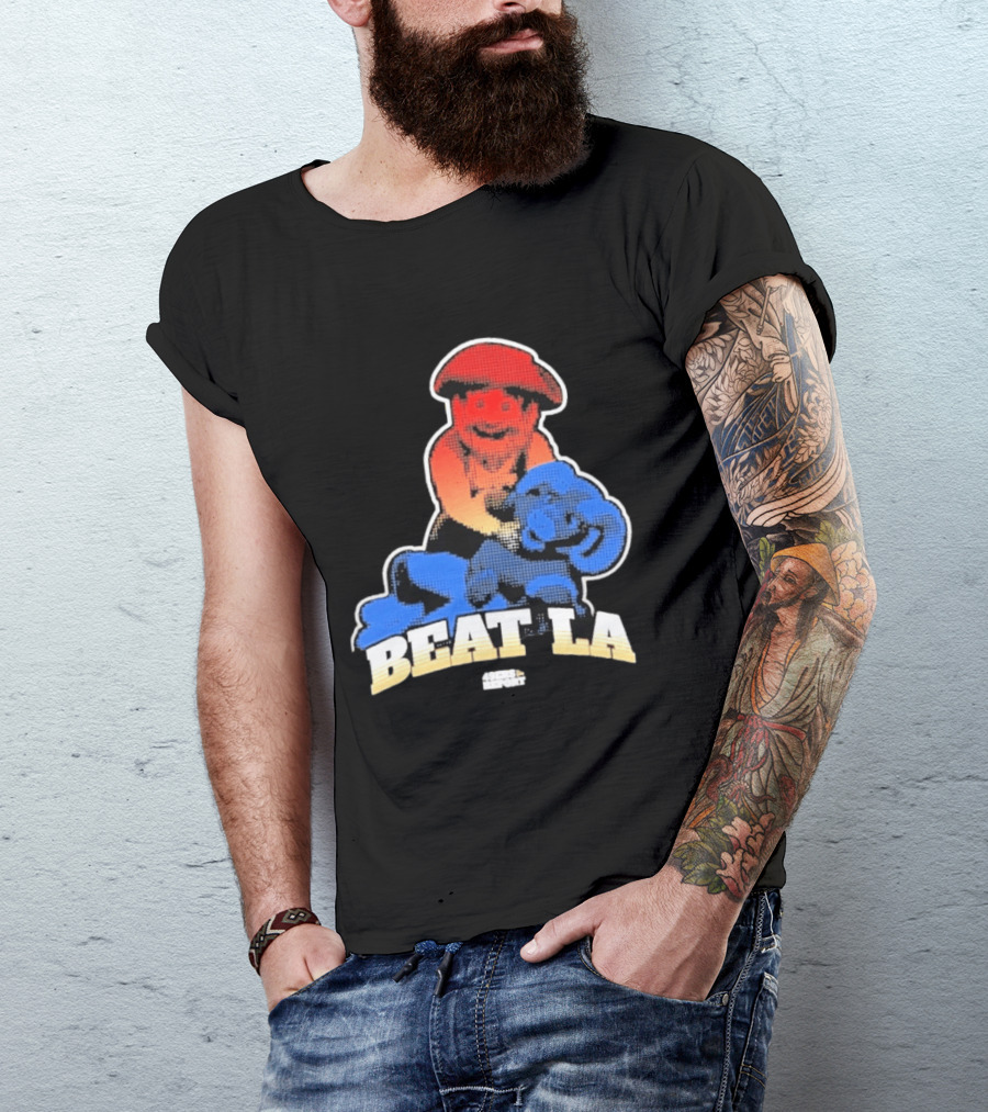 San Francisco 49ers Beat LA Rams Retro Style Football Rivalry T-Shirt