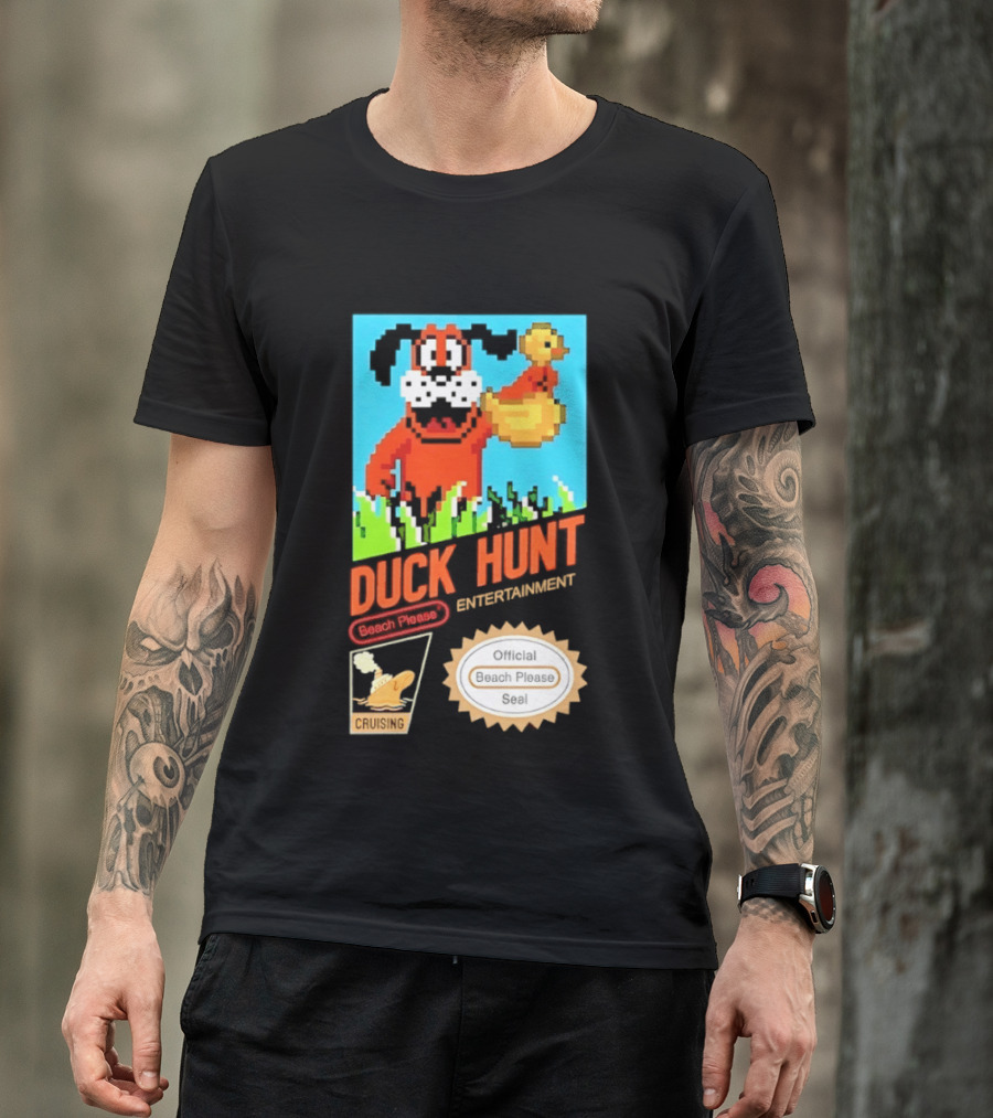 Duck Hunt Entertainment Beach Please Cruising Gaming T-Shirt