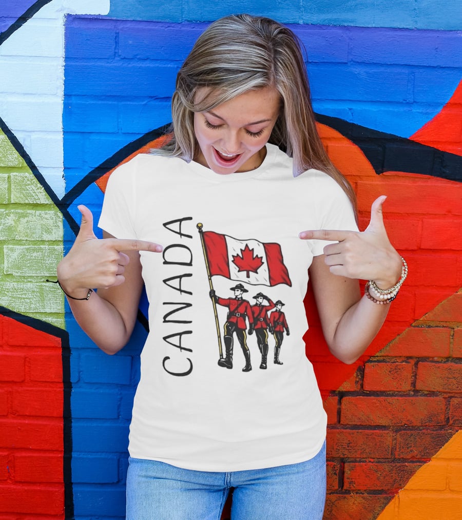 Canada Flag Royal Canadian Mounted Police Parade T-Shirt